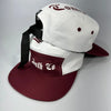 BURGUNDY/WHITE
